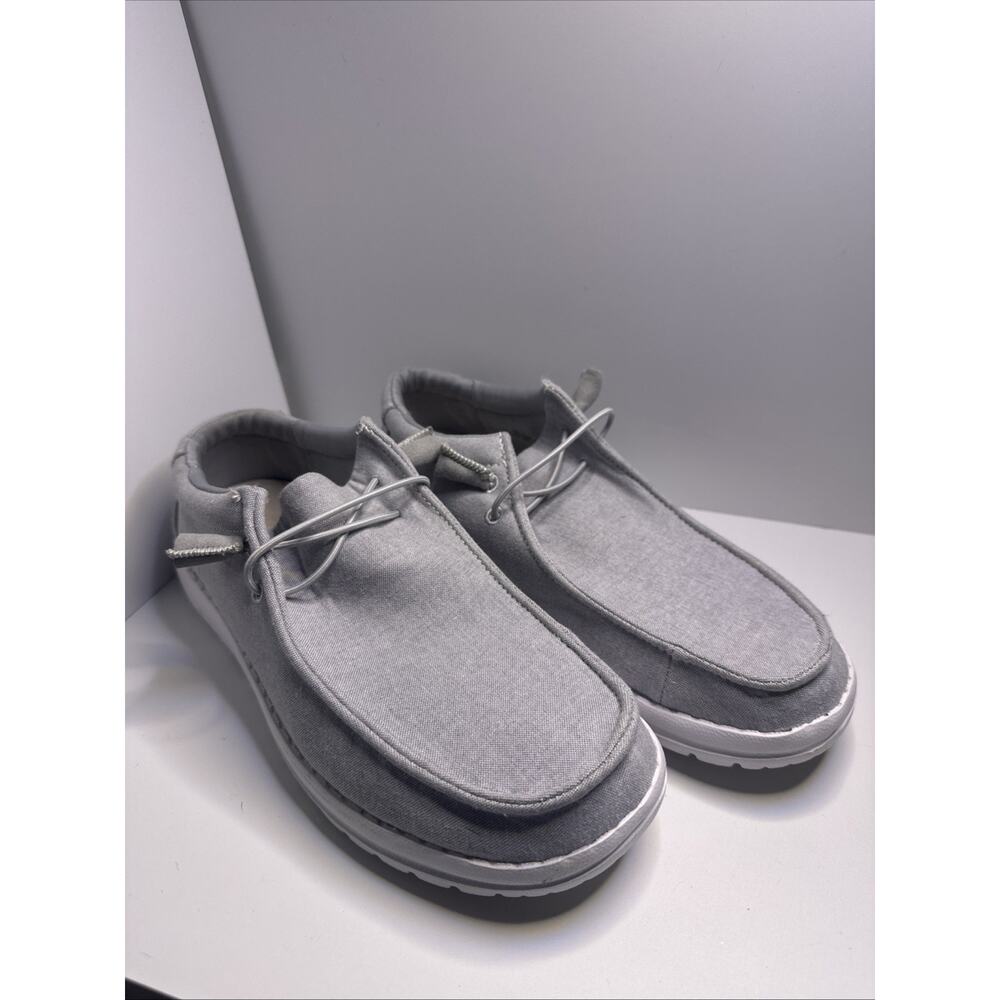 32 Degrees Cushioned Boat Shoes Gray Slip ons Loafers Washable Women’s 9 Bungee
